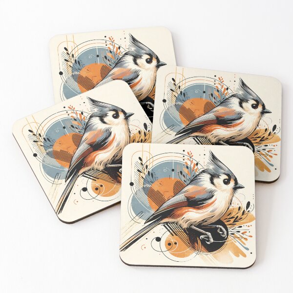 Item preview, Abstract Tufted Titmouse Portrait designed and sold by TheAnimalZ00.