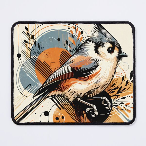 Item preview, Abstract Tufted Titmouse Portrait designed and sold by TheAnimalZ00.