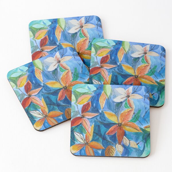 Item preview, Leaves on water designed and sold by AnjuPaintings.