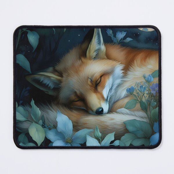 Item preview, Slumbering Fox, Full-Moon and Flowers designed and sold by ACuriousshoppe.