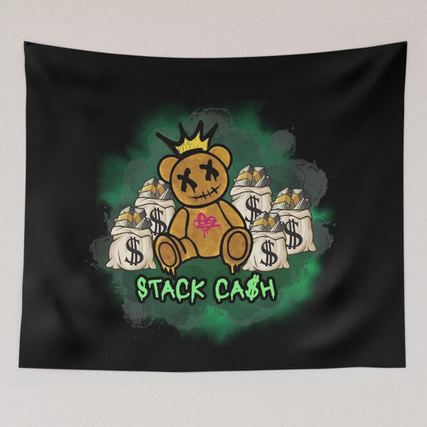 Item preview, Stack Ca$h Hustler Bear - Street Art Money Vibes designed and sold by MxL Design.