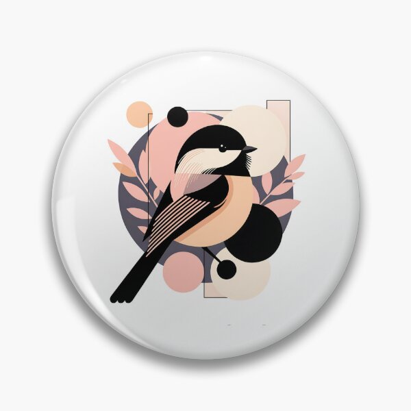 Item preview, Abstract Floral Black Capped Chickadee designed and sold by TheAnimalZ00.
