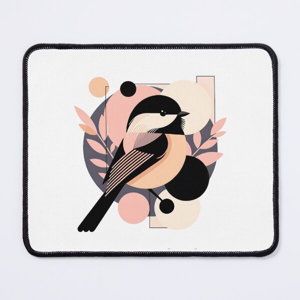 Item preview, Abstract Floral Black Capped Chickadee designed and sold by TheAnimalZ00.