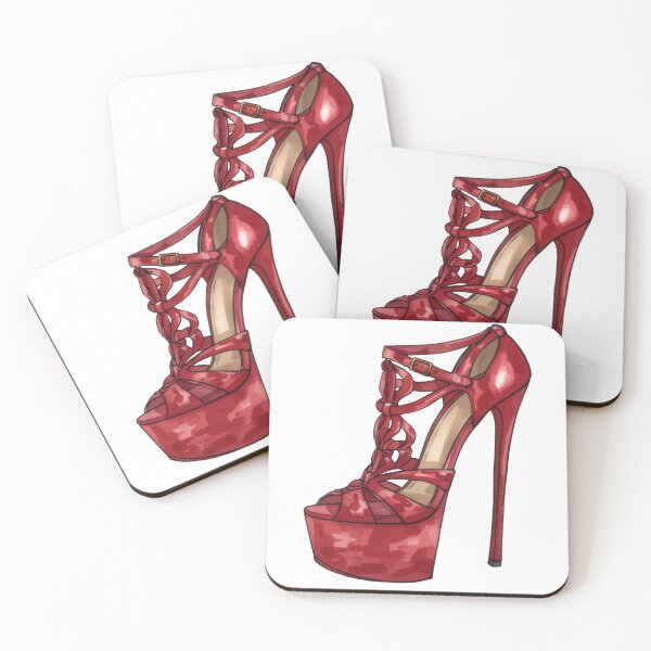 Artikelvorschau, Rote High Heels, Schuhfetisch, Sexy, High Heel, Mode, Stiefelkollektion, Fuß, Füße entworfen und verkauft von TheTimeTaxi.