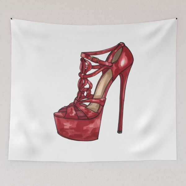 Artikelvorschau, Rote High Heels, Schuhfetisch, Sexy, High Heel, Mode, Stiefelkollektion, Fuß, Füße entworfen und verkauft von TheTimeTaxi.