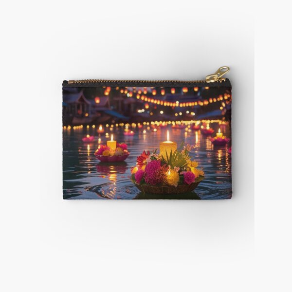 Item preview, Loy Krathong Night – Lantern & River Art designed and sold by Weeravatshop.