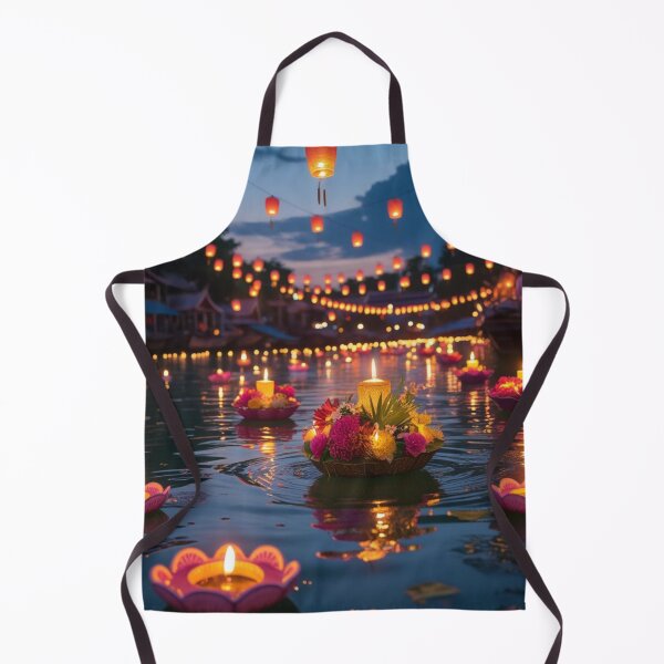 Item preview, Loy Krathong Night – Lantern & River Art designed and sold by Weeravatshop.