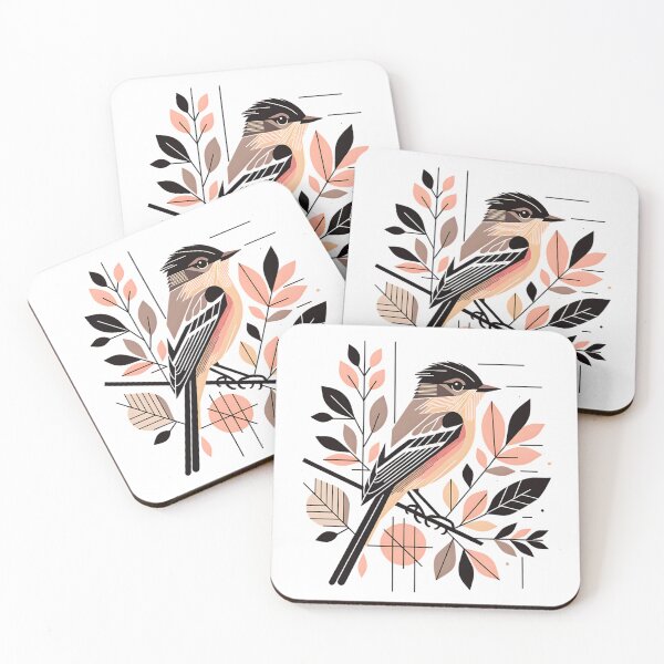 Item preview, Abstract Floral Eastern Phoebe Art designed and sold by TheAnimalZ00.