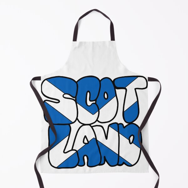 Item preview, Scottish Flag Retro Bubble Letters designed and sold by skybluepink studio.
