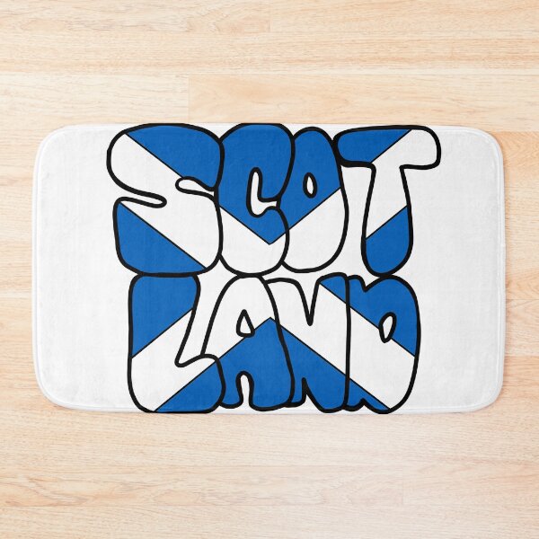 Item preview, Scottish Flag Retro Bubble Letters designed and sold by skybluepink studio.