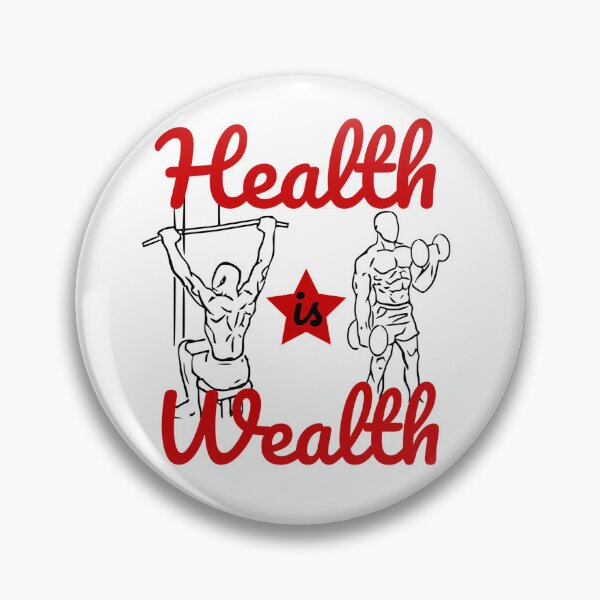 Item preview, Copy of Health is Wealth 3/4 red design designed and sold by cicadaadams.