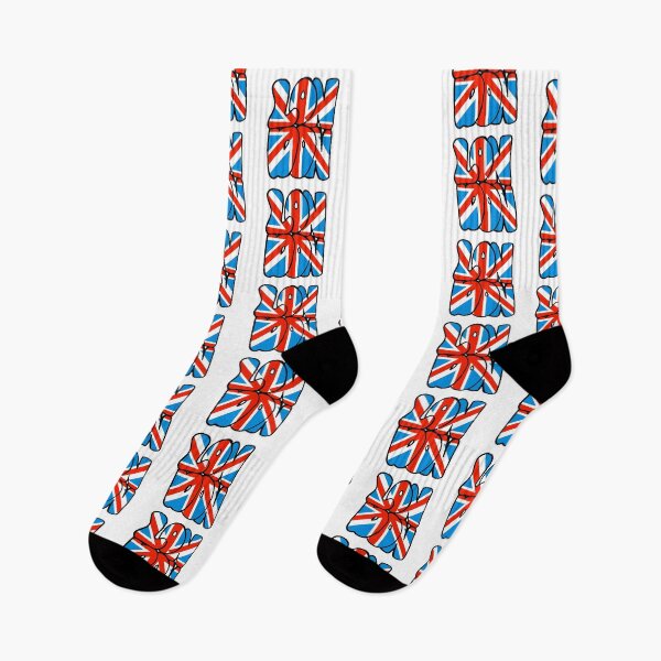 Item preview, London Union Jack Flag Retro Bubble Letters designed and sold by skybluepink studio.