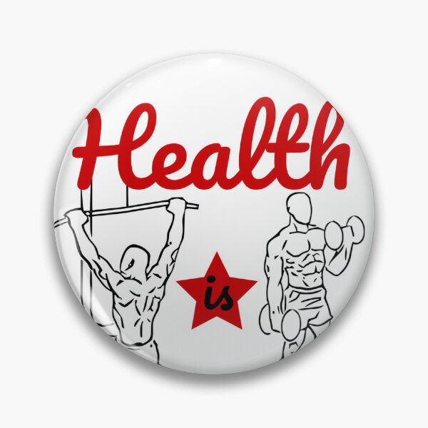Item preview, Health is Wealth 3/4 red design designed and sold by cicadaadams.