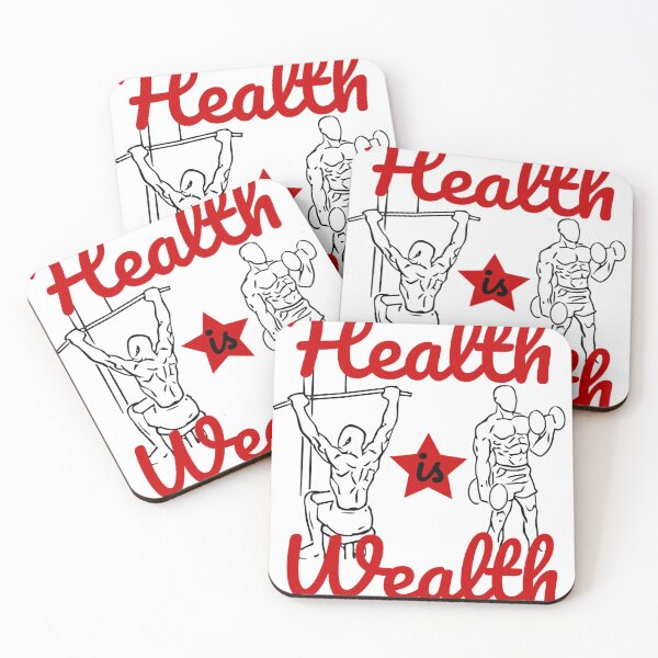 Item preview, Health is Wealth 3/4 red design designed and sold by cicadaadams.