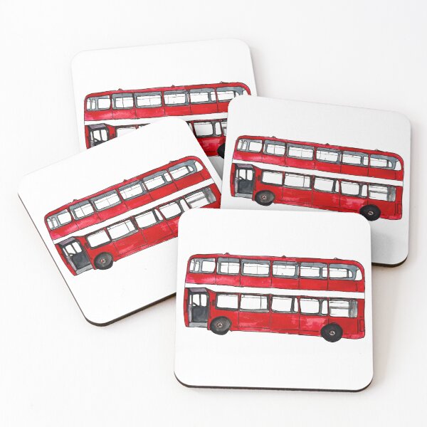Item preview, London Double-Decker Bus WAtercolor designed and sold by skybluepink studio.