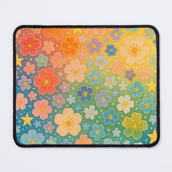 Item preview, Rainbow Gradient Floral Pattern designed and sold by Ravage Ink.