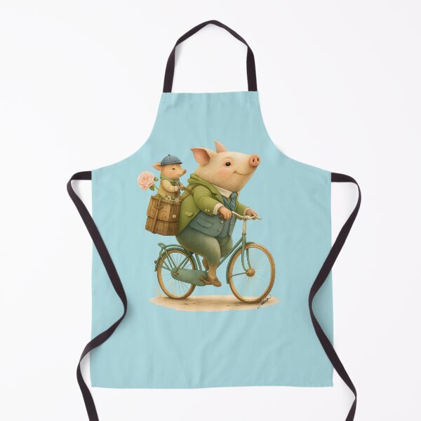Item preview, Pigs on Bikes | Cheerful and Fun Children's Illustration designed and sold by DakotaPoppin.