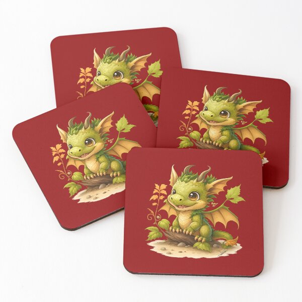 Item preview, Baby Dragon Playing | Fantasy Children's Illustration designed and sold by DakotaPoppin.