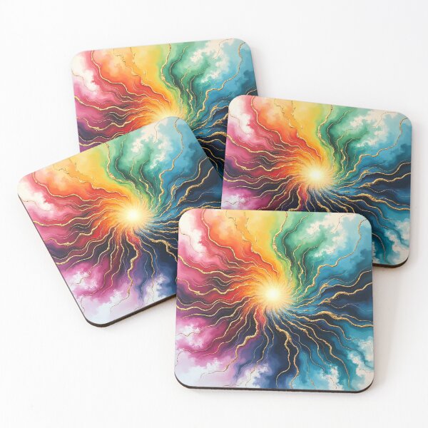 Item preview, Golden Flow Swirl – Colorful Abstract Painting Design designed and sold by slickywitty.