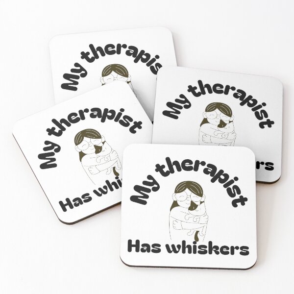 Item preview, My Therapist Has Whiskers Cat Mental Health Design II designed and sold by Sarcastitch_Tees.