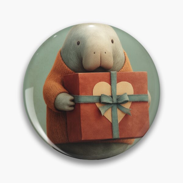 Item preview, Sweet 1920's Vintage Manatee Holding the Gift of Love designed and sold by Kelly Designed.