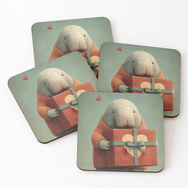 Item preview, Sweet 1920's Vintage Manatee Holding the Gift of Love designed and sold by Kelly Designed.