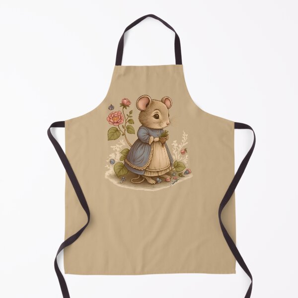 Item preview, Little Gardener Mouse in a Dress | Cottagecore Fantasy Illustration designed and sold by DakotaPoppin.