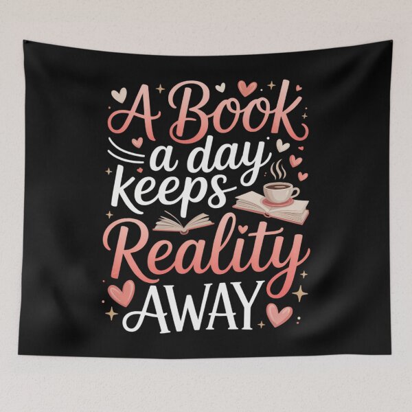 Item preview, A Book A Day Keeps Reality Away Book Lovers Reader designed and sold by CookWorldLaughs.