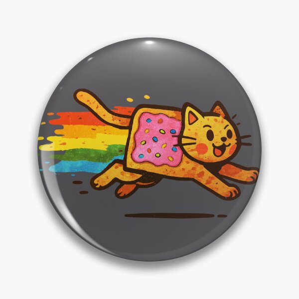 Item preview, Cute rainbow Nyan Cat flying with joy and color designed and sold by mirrorimages.
