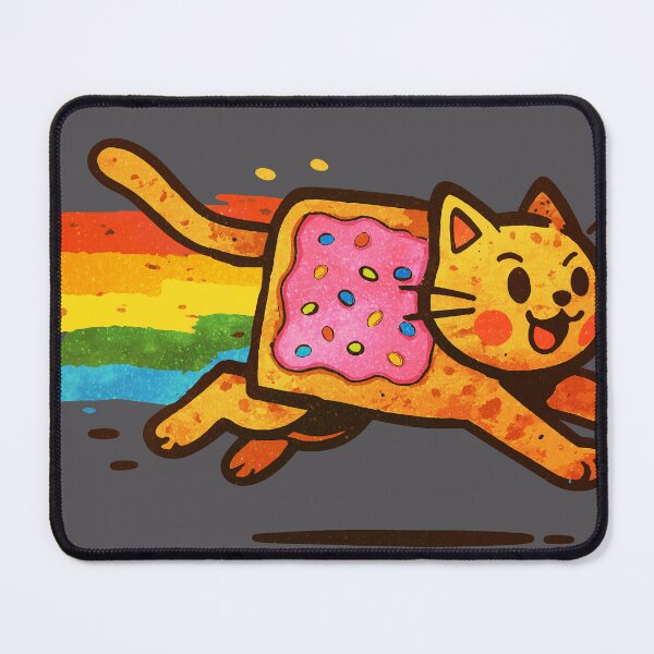 Item preview, Cute rainbow Nyan Cat flying with joy and color designed and sold by mirrorimages.
