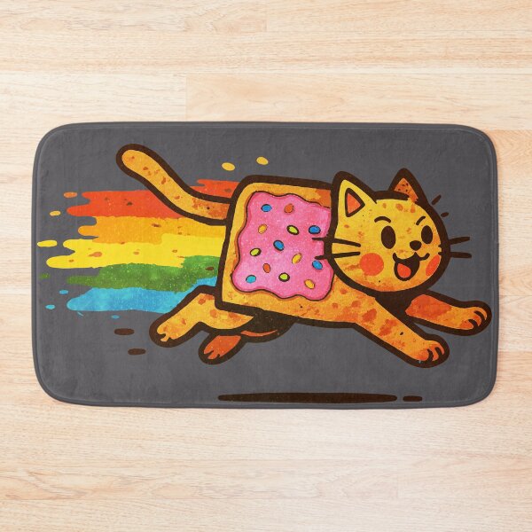 Item preview, Cute rainbow Nyan Cat flying with joy and color designed and sold by mirrorimages.