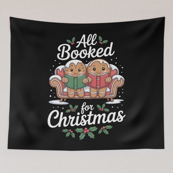 Item preview, All Booked For Christmas Book Gingerbread Women Bookaholic designed and sold by CookWorldLaughs.