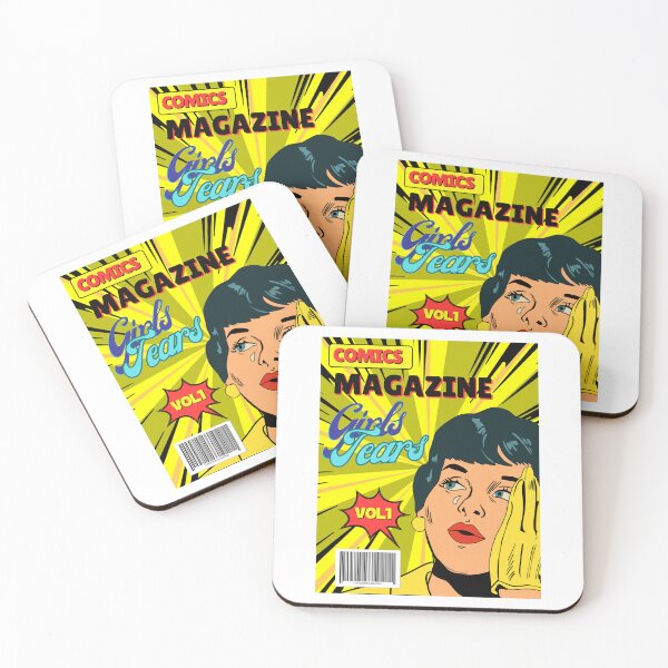 Item preview, Retro Comic Girl Tears Magazine Cover | Old-school sob story art designed and sold by Catzelle.