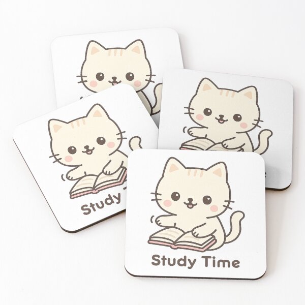 Item preview, Study Time Kawaii Cat – Cute Learning Design for Students & Cat Lovers designed and sold by Purrfect Blend .