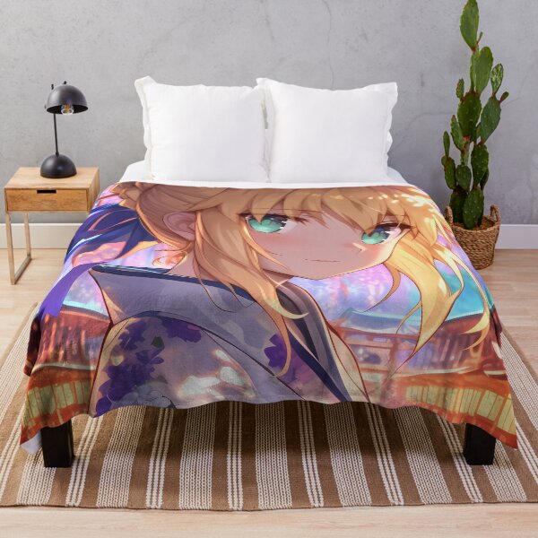 Artikelvorschau, Saber Fate Stay Night Anime Wisteria Kimono Krieger Serenity entworfen und verkauft von mildaclairmo.