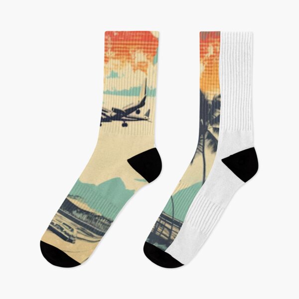 Item preview, Retro Vintage Airplane & Palm Trees designed and sold by Catzelle.