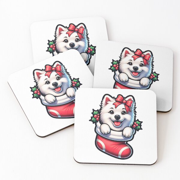Item preview, Cute American Eskimo Christmas Stocking designed and sold by TheAnimalZ00.