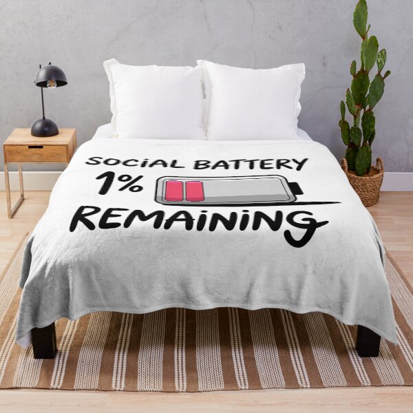Item preview, Social Battery 1 Remaining designed and sold by CookWorldLaughs.