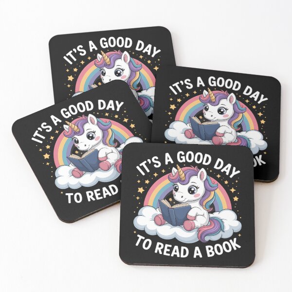 Item preview, Book Its A Good Day To Read A Book Cute Unicorn Reader designed and sold by CookWorldLaughs.