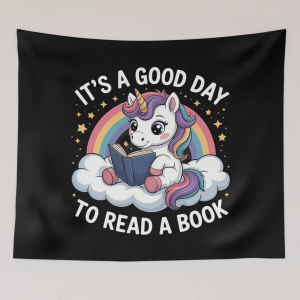 Item preview, Book Its A Good Day To Read A Book Cute Unicorn Reader designed and sold by CookWorldLaughs.