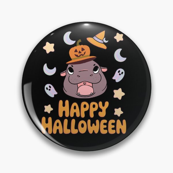 Item preview,  Cute cartoon Moodeng, pygmy hippo Happy  halloween , brafdesign designed and sold by Brafdesign.