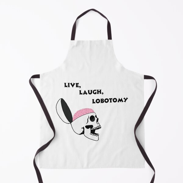 Item preview, Live, Laugh, Lobotomy Dark Humor Design with Laughing Skull designed and sold by Kristi Brooks.