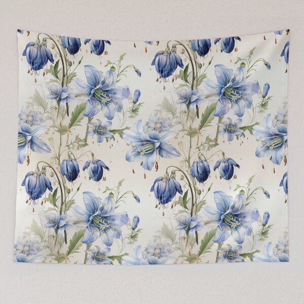 Item preview, Vintage Floral Elegance: Blue Lily Bloom designed and sold by PigmeArt.