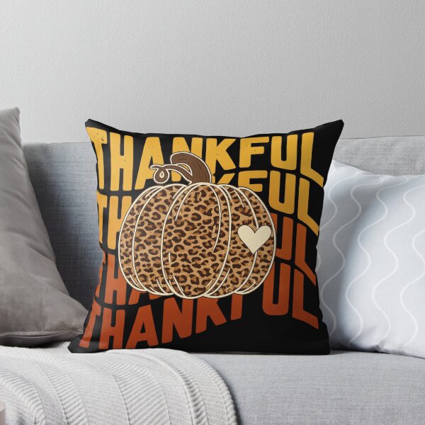 Item preview, Leopard Print Pumpkin with Thankful Gradient Text designed and sold by haitrieuic96.