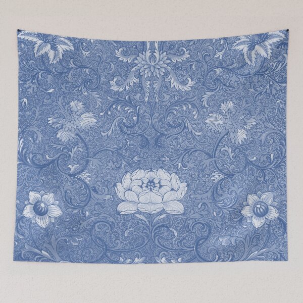 Item preview, Blue Boho Floral Pattern Tapestry designed and sold by OneWorldLove.