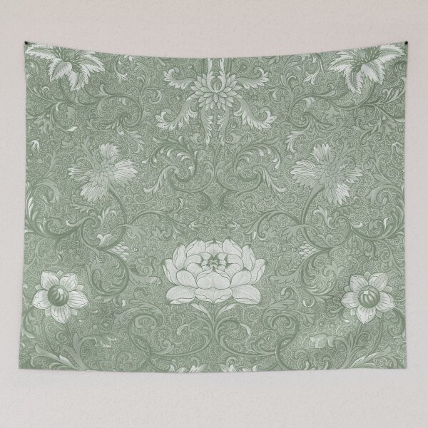 Item preview, Sage Boho Floral Pattern Tapestry designed and sold by OneWorldLove.