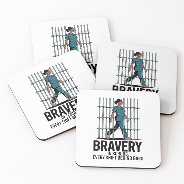 Item preview, Bravery in Scrubs - Correctional Nurse  designed and sold by CuteDesignables.