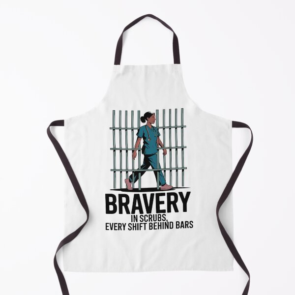 Item preview, Bravery in Scrubs - Correctional Nurse designed and sold by CuteDesignables.