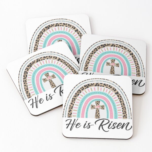 Item preview,  He Is Risen Rainbow with Leopard Cross designed and sold by haitrieuic96.