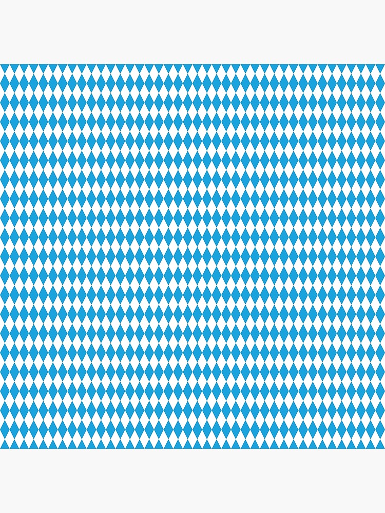 Oktoberfest Bavarian Blue And White Medium Diagonal Diamond Pattern